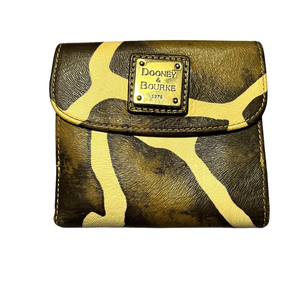 Dooney & Bourke Cow Print Flap Wallet